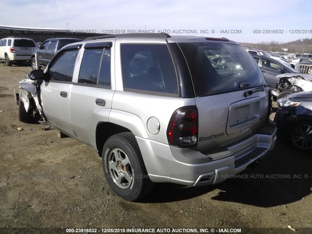 1GNDS13S542374989 - 2004 CHEVROLET TRAILBLAZER LS/LT SILVER photo 3