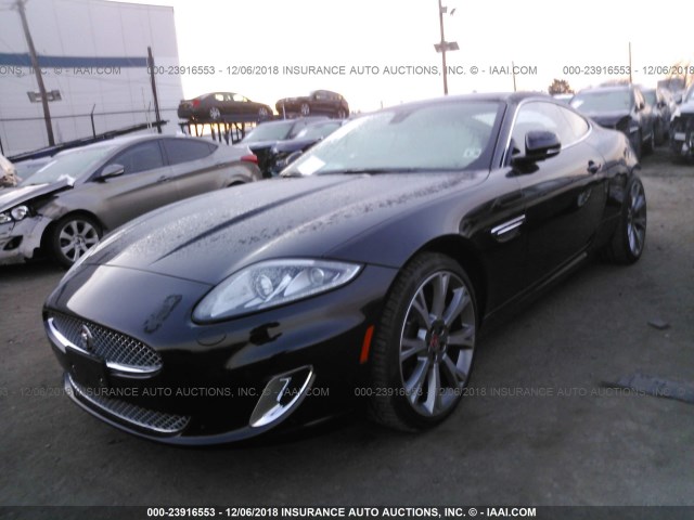 SAJWA4FB8FLB56211 - 2015 JAGUAR XK BLACK photo 2