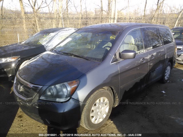 5FNRL3H27AB079319 - 2010 HONDA ODYSSEY LX GRAY photo 2