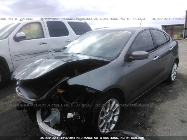 1C3CDFCA7DD200806 - 2013 DODGE DART LIMITED/R/T GRAY photo 2