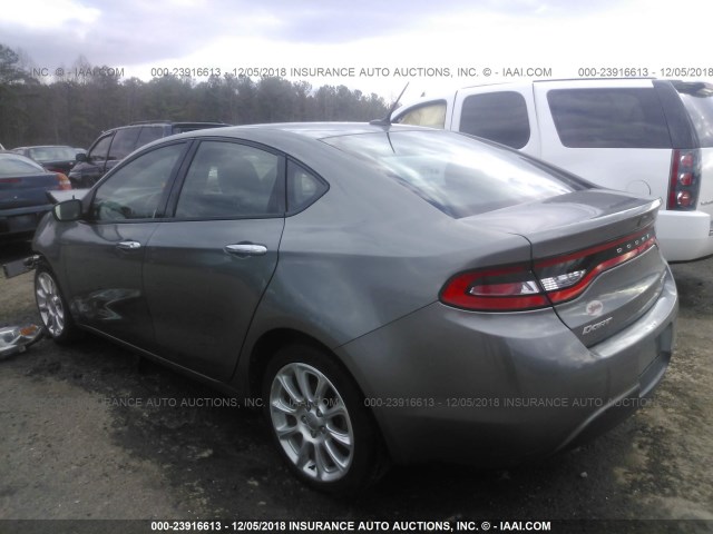 1C3CDFCA7DD200806 - 2013 DODGE DART LIMITED/R/T GRAY photo 3