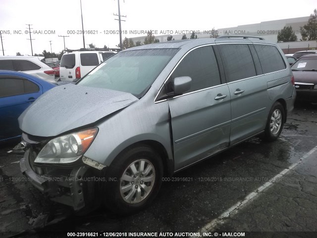 5FNRL386X8B078033 - 2008 HONDA ODYSSEY EXL BLUE photo 2