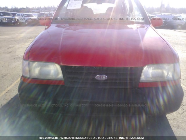 KNDJA723XV5537504 - 1997 KIA SPORTAGE RED photo 6