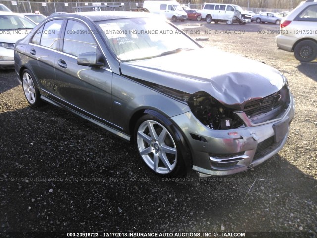 WDDGF4HB0CR218875 - 2012 MERCEDES-BENZ C 250 GRAY photo 1