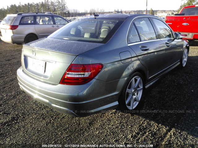 WDDGF4HB0CR218875 - 2012 MERCEDES-BENZ C 250 GRAY photo 4