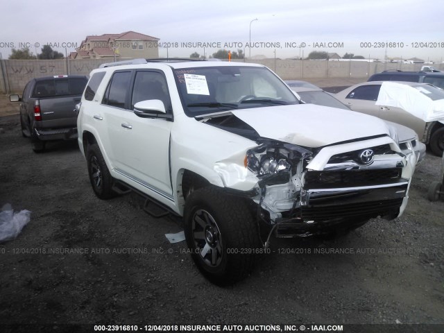 JTEBU5JR9J5504148 - 2018 TOYOTA 4RUNNER SR5 PREM/LTDL/TRAIL/TRD WHITE photo 1