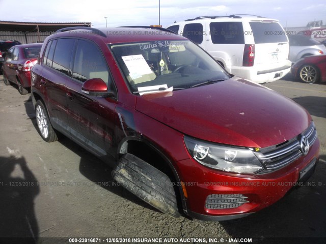 WVGBV7AX7GW083217 - 2016 VOLKSWAGEN TIGUAN S/SE/SEL/R-LINE RED photo 1