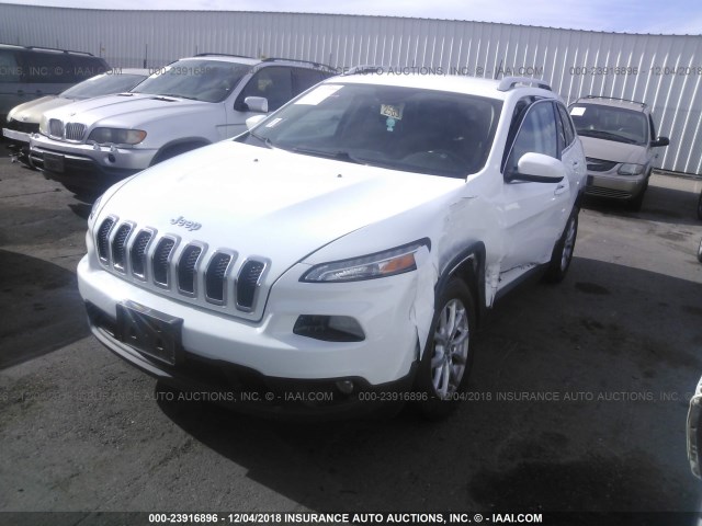 1C4PJLCB0FW706191 - 2015 JEEP CHEROKEE LATITUDE WHITE photo 2