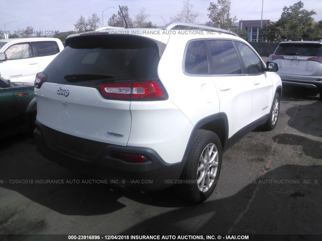 1C4PJLCB0FW706191 - 2015 JEEP CHEROKEE LATITUDE WHITE photo 4