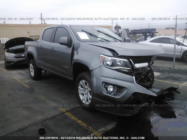 1GCGSCENXJ1235340 - 2018 CHEVROLET COLORADO LT GRAY photo 1