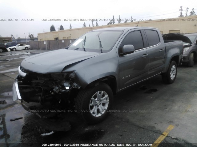 1GCGSCENXJ1235340 - 2018 CHEVROLET COLORADO LT GRAY photo 2