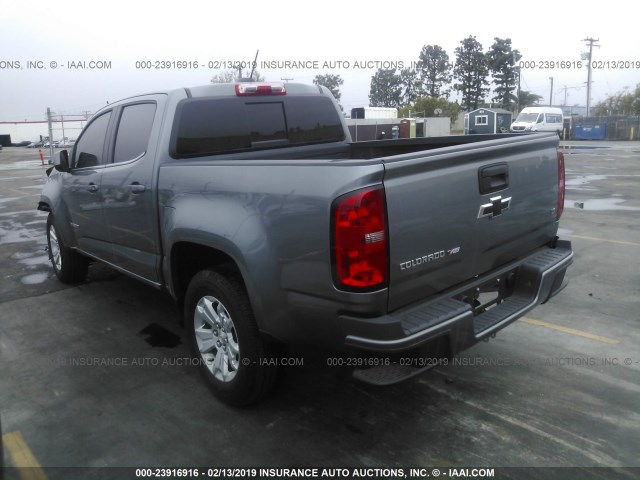 1GCGSCENXJ1235340 - 2018 CHEVROLET COLORADO LT GRAY photo 3