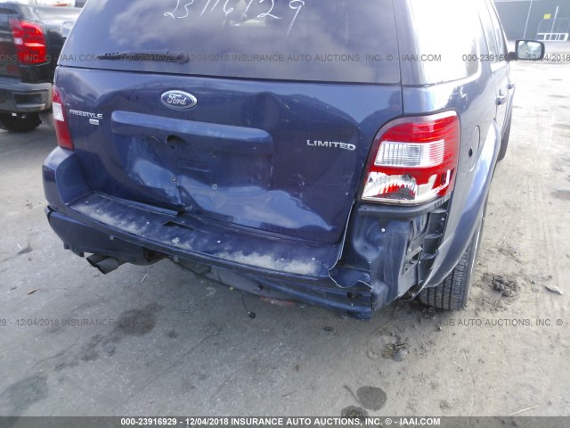 1FMDK06185GA73056 - 2005 FORD FREESTYLE LIMITED BLUE photo 6