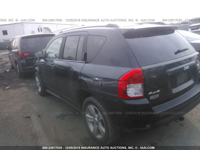 1C4NJDEB5DD218065 - 2013 JEEP COMPASS LATITUDE BLACK photo 3