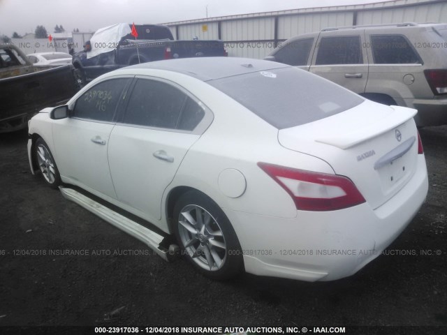 1N4AA5AP2BC851430 - 2011 NISSAN MAXIMA S/SV WHITE photo 3