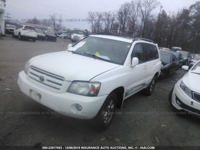 JTEEP21A170208124 - 2007 TOYOTA HIGHLANDER SPORT/LIMITED WHITE photo 2