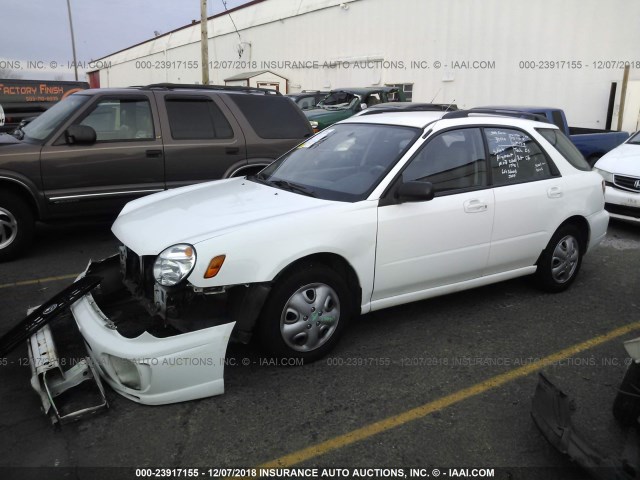 JF1GG65563H807586 - 2003 SUBARU IMPREZA TS WHITE photo 2