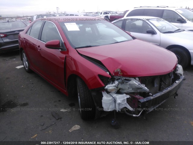 4T1BF1FKXCU532032 - 2012 TOYOTA CAMRY SE/LE/XLE RED photo 1