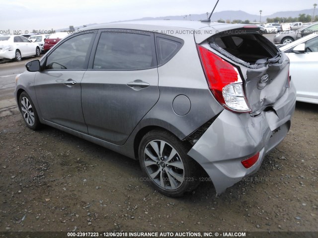 KMHCU5AE1HU357406 - 2017 HYUNDAI ACCENT SPORT GRAY photo 3