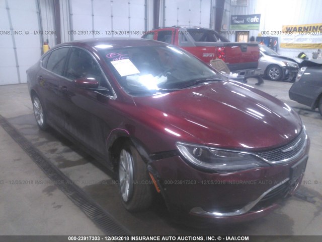 1C3CCCAB2FN539399 - 2015 CHRYSLER 200 LIMITED MAROON photo 1