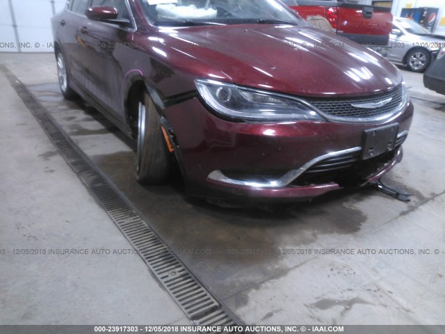 1C3CCCAB2FN539399 - 2015 CHRYSLER 200 LIMITED MAROON photo 6