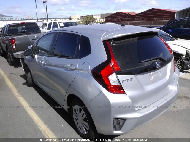 3HGGK5G50FM737178 - 2015 HONDA FIT LX SILVER photo 3