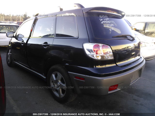 JA4LZ41G13U063413 - 2003 MITSUBISHI OUTLANDER XLS BLACK photo 3