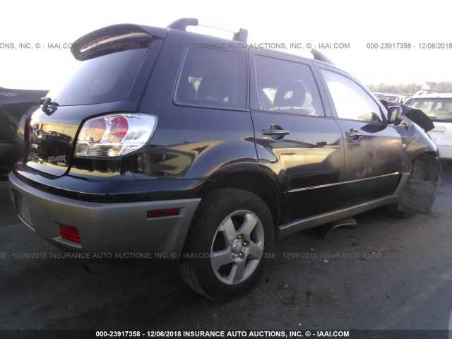 JA4LZ41G13U063413 - 2003 MITSUBISHI OUTLANDER XLS BLACK photo 4