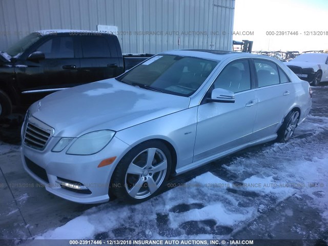 WDDHF8JB6CA632893 - 2012 MERCEDES-BENZ E 350 4MATIC SILVER photo 2