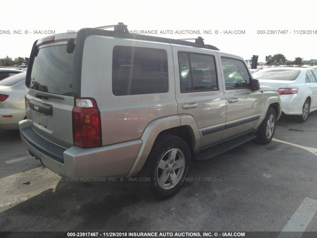 1J8HH48KX8C158504 - 2008 JEEP COMMANDER SPORT TAN photo 4