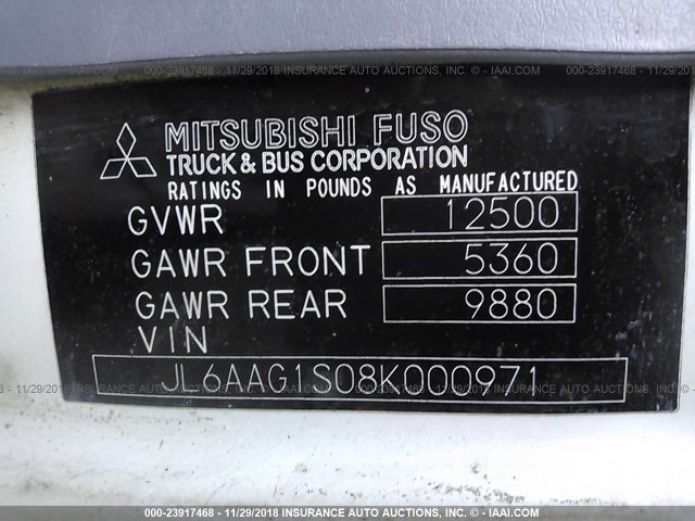 JL6AAG1S08K000971 - 2008 MITSUBISHI FUSO TRUCK FE 83D Unknown photo 9