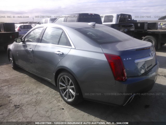 1G6AR5SSXK0103874 - 2019 CADILLAC CTS LUXURY SILVER photo 3