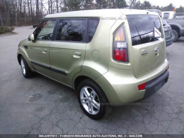 KNDJT2A24A7133215 - 2010 KIA SOUL +/!/SPORT GREEN photo 3