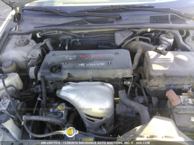 4T1BE30K43U773110 - 2003 TOYOTA CAMRY LE/XLE/SE SILVER photo 10