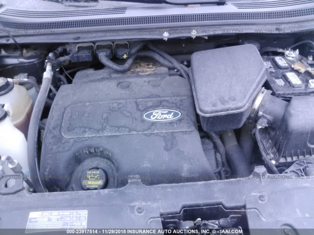 2FMDK4JC4DBC64088 - 2013 FORD EDGE SEL GRAY photo 10