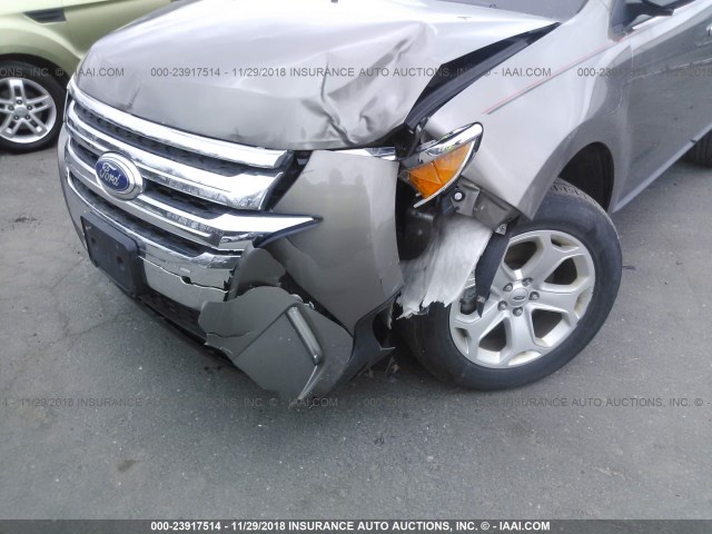 2FMDK4JC4DBC64088 - 2013 FORD EDGE SEL GRAY photo 6