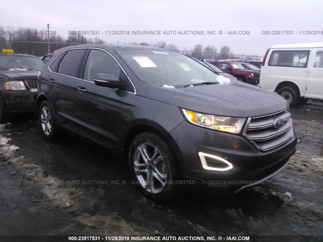 2FMPK3K93JBB06847 - 2018 FORD EDGE TITANIUM GRAY photo 1