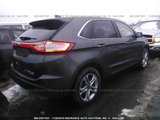 2FMPK3K93JBB06847 - 2018 FORD EDGE TITANIUM GRAY photo 4