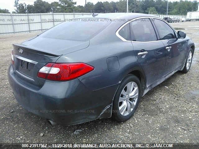 JN1AY1AR6BM570812 - 2011 INFINITI M56 X GRAY photo 4