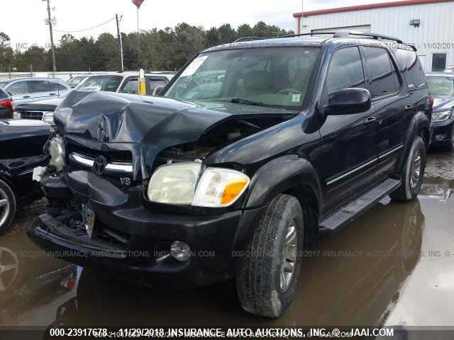 5TDZT38A46S279309 - 2006 TOYOTA SEQUOIA LIMITED BLACK photo 2