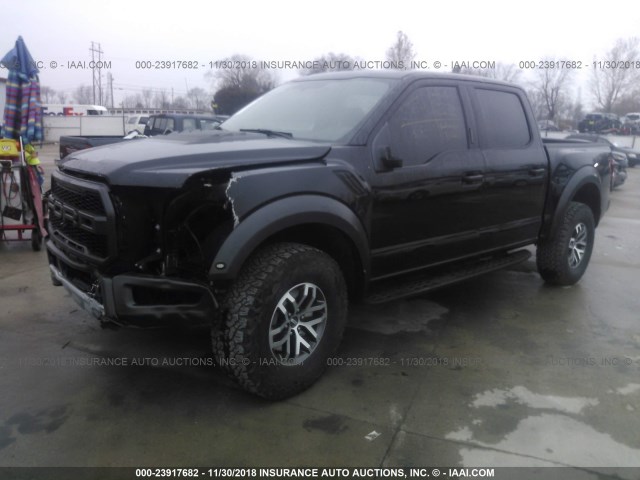 1FTFW1RG0HFC34713 - 2017 FORD F150 RAPTOR BLACK photo 2