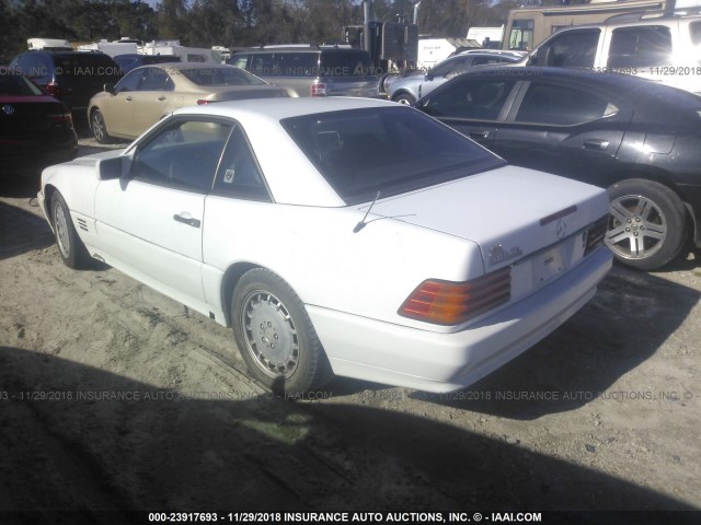 WDBFA66E2LF003737 - 1990 MERCEDES-BENZ 500 SL WHITE photo 3