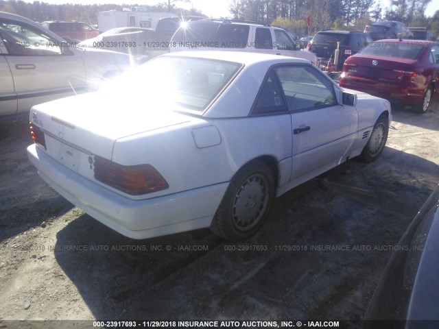 WDBFA66E2LF003737 - 1990 MERCEDES-BENZ 500 SL WHITE photo 4