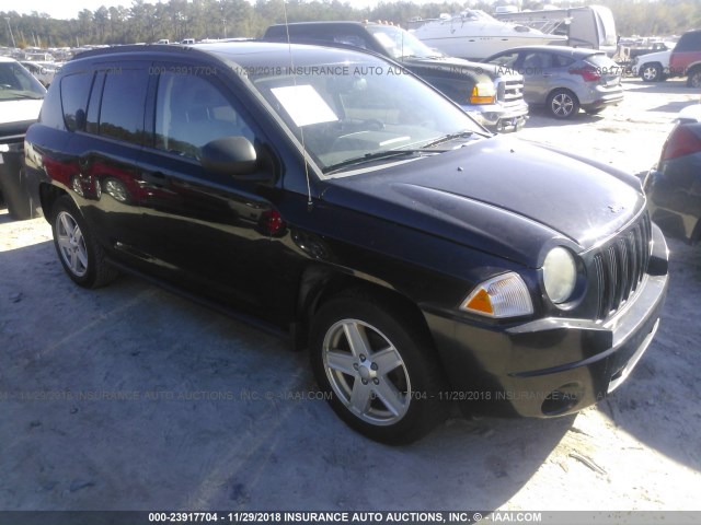 1J8FF47W67D330280 - 2007 JEEP COMPASS BLACK photo 1