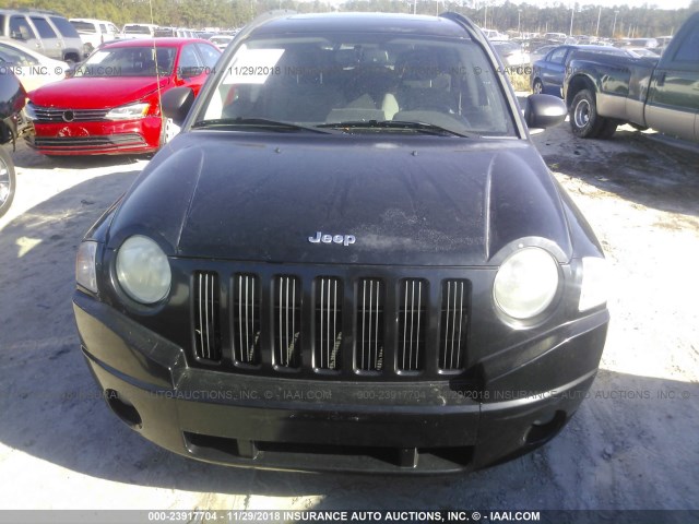 1J8FF47W67D330280 - 2007 JEEP COMPASS BLACK photo 6