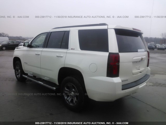 1GNSKBKC5FR577074 - 2015 CHEVROLET TAHOE K1500 LT WHITE photo 3