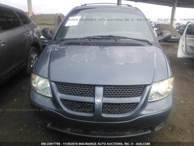 2B4GP44342R506460 - 2002 DODGE GRAND CARAVAN SPORT BLUE photo 6