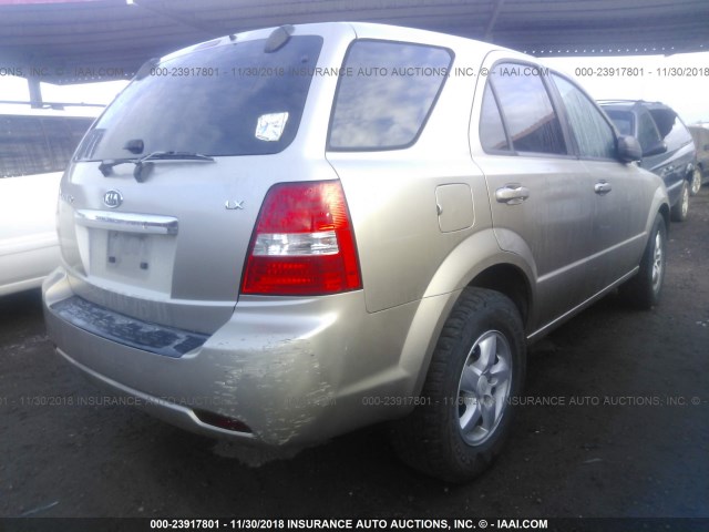 KNDJD736075699788 - 2007 KIA SORENTO EX/LX BEIGE photo 4