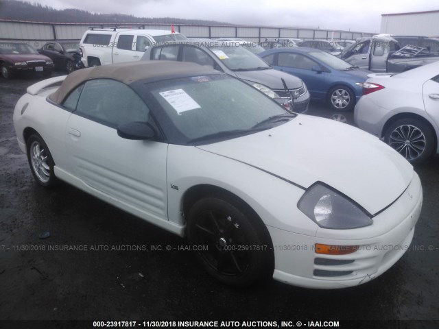 4A3AE85H62E098425 - 2002 MITSUBISHI ECLIPSE SPYDER GT WHITE photo 1