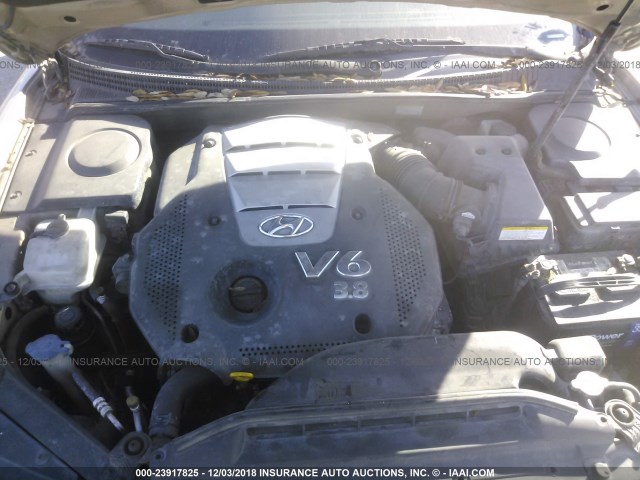 KMHFC46F76A086295 - 2006 HYUNDAI AZERA TAN photo 10